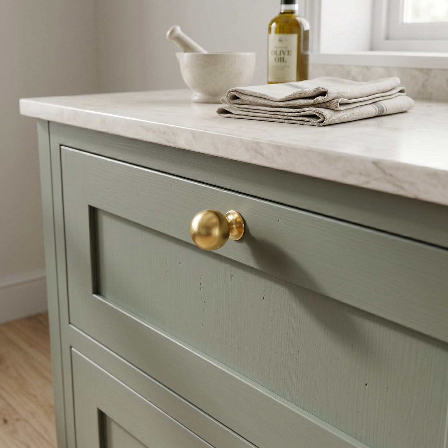 Solid Brass Round Knobs | Kitchen Cabinet Knobs