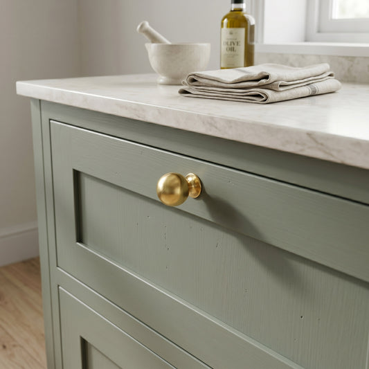 Solid Brass Round Knobs | Kitchen Cabinet Knobs