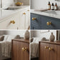 Solid Brass Round Cabinet, Drawer Knob