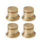 Handcrafted Unlacquered Brass Stove Knobs - Set of 4